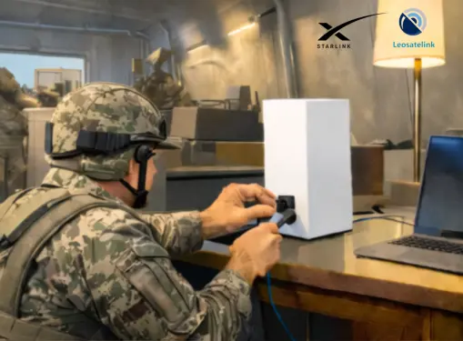 Teknisi Aktivasi Starlink Militer Leosatelink