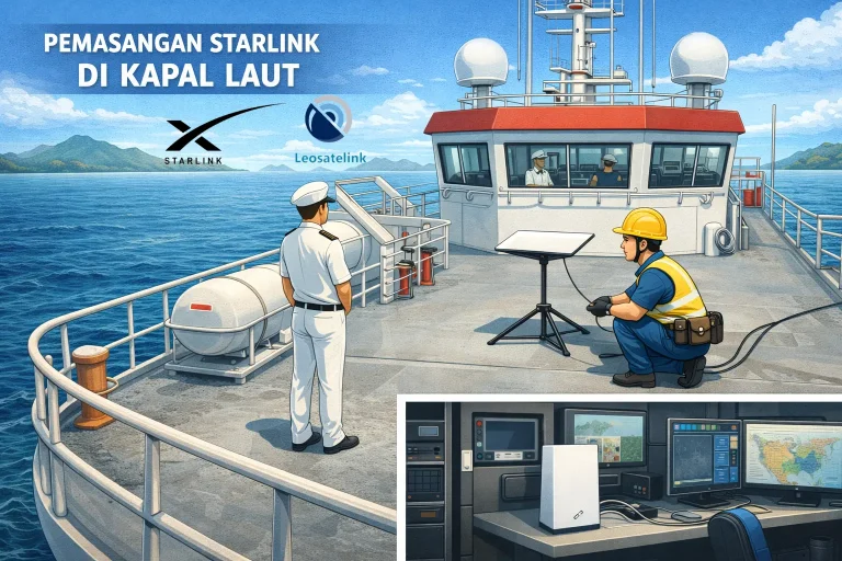 Instalasi Starlink Maritime - Starlink Kapal Laut Leosatelink