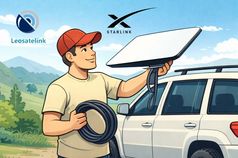 Instalasi Starlink Mobile Leosatelink