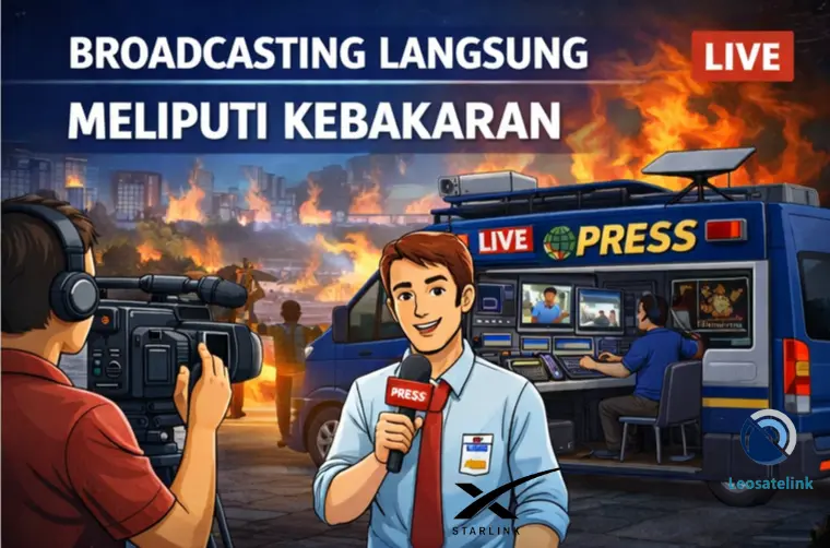 Starlink Broadcasting - Starlink Penyiaran Leosatelink (Kebakaran)