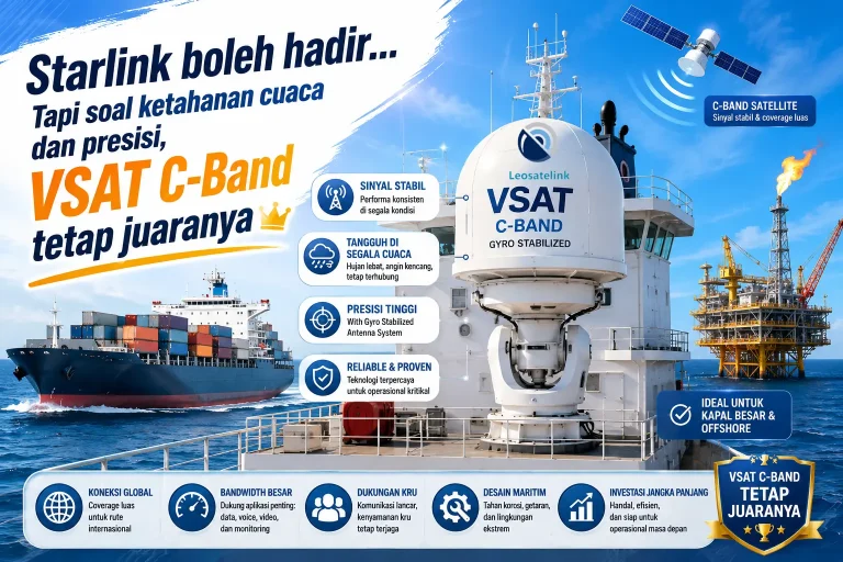 peran penting vsat c-band dalam industri maritim dan offshore