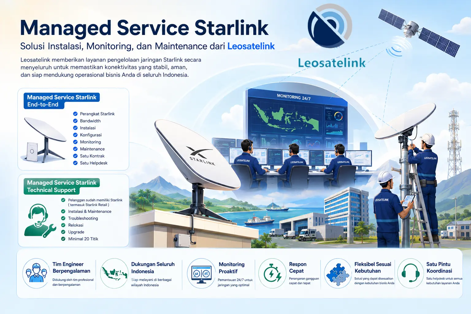 managed service starlink dari Leosatelink