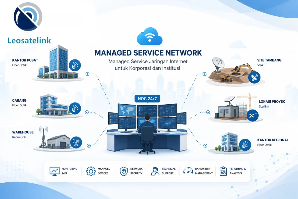 layanan managed service network Leosatelink